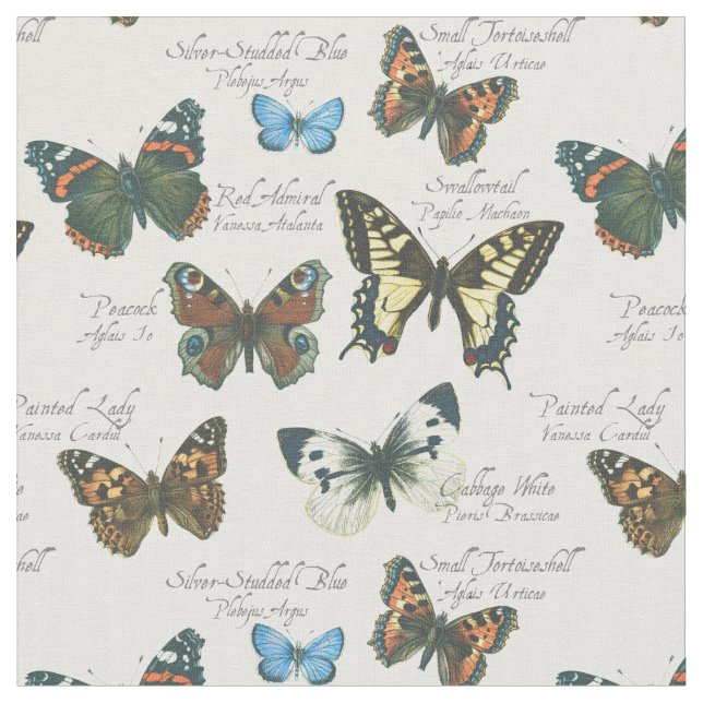 Tissu britannique de papillons (Fermer)