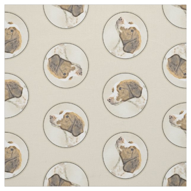 Tissu Brittany Peinture Orange Roan Espagnol mignon Chie (Échantillon)