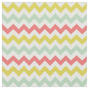 Tissu Brochure verte Chevron jaune moderne de corail