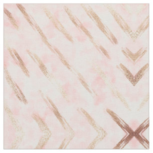 Tissu Brochures d'or filé peint rose