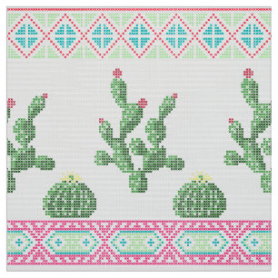 Tissu Broderie de fleur de point de croix broderie de po