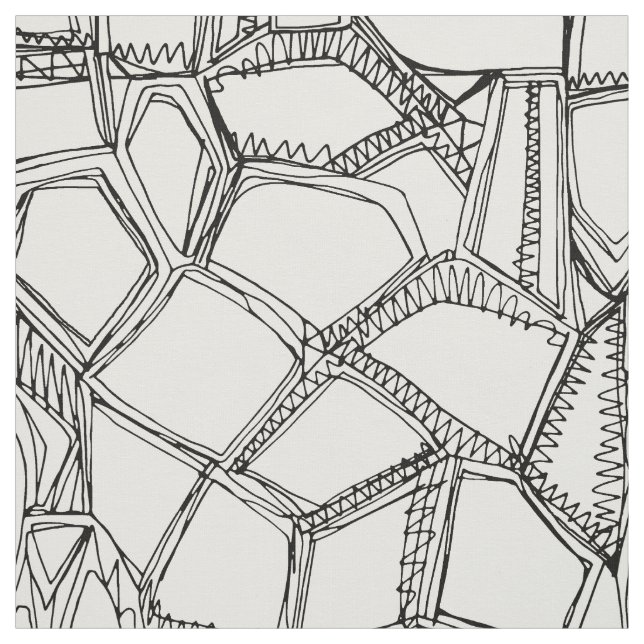 Tissu BROKEN noir blanc (Échantillon)