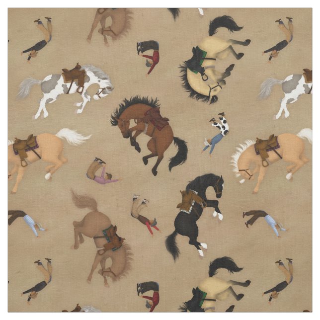 Tissu Broncs et Cowboys (Échantillon)