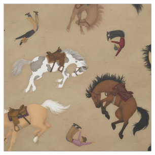 Tissu Broncs et cowboys (grande échelle)