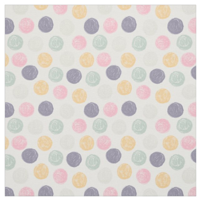 Tissu brosse artistique pastel polka dot (Échantillon)