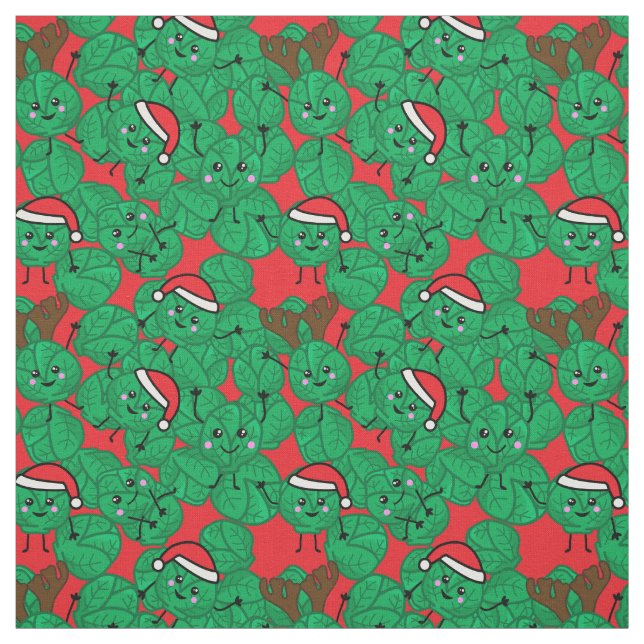Tissu Brossel de Noël Provoque Une Cute Nourriture Motiv (Échantillon)