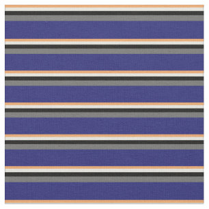 Tissu Brown, beige, noir, gris foncé et bleu nuit