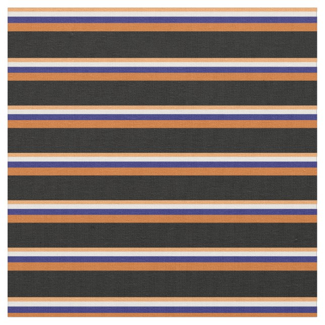 Tissu Brown, blanc, bleu nuit, chocolat et noir (Fermer)