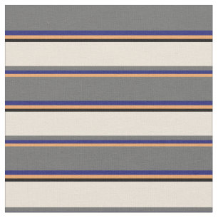 Tissu Brown, Bleu de minuit, gris dim, Bisque et Noir