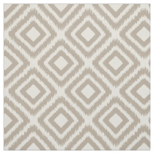Tissu Brown couleur moderne Ikat diamant motif