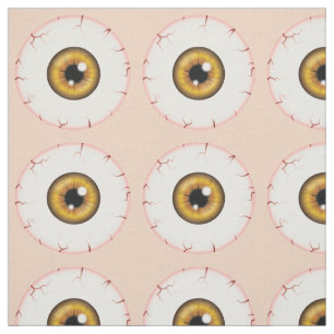 Tissu Brown Eyeball Motif Halloween Bloodshot Eyeball