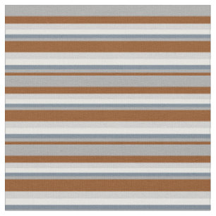 Tissu Brown, gris foncé, gris ardoise, crème à la menthe