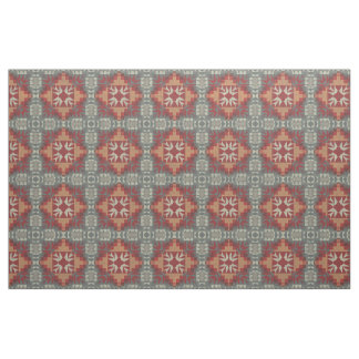 Tissu Brown gris foncé rouge orange Taupe beige ethnique