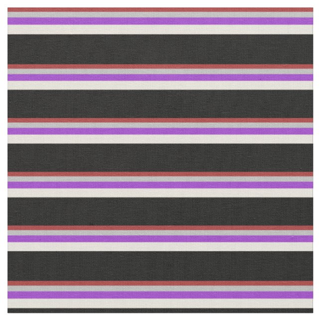 Tissu Brown, gris, orchidée foncée, beige et Motif noir (Fermer)