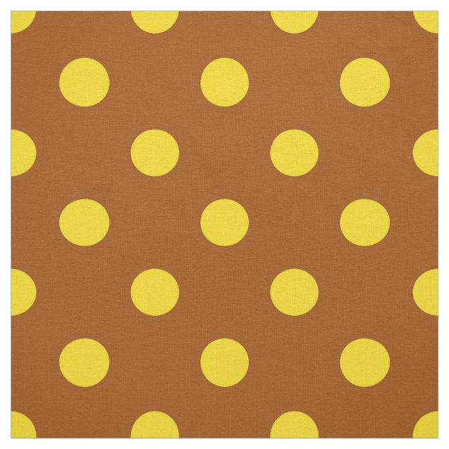 Tissu Brown Jaune Pois Textile (Échantillon)