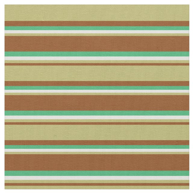 Tissu Brown, Khaki foncé, Cyan clair et vert mer (Fermer)