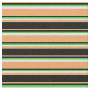 Tissu Brown, noir, vert citron vert et Motif lavande