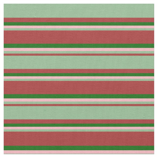 Tissu Brown, vert mer foncée, rose clair et vert foncé (Fermer)
