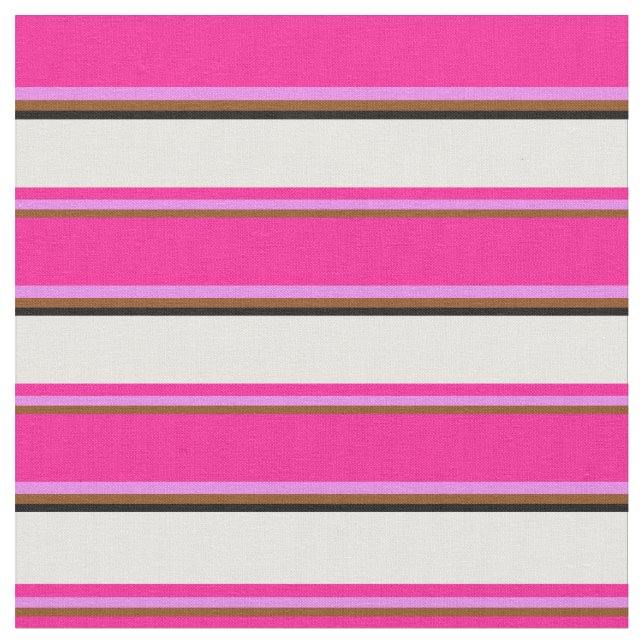 Tissu Brown, Violet, Rose profond, Blanc et Noir (Fermer)