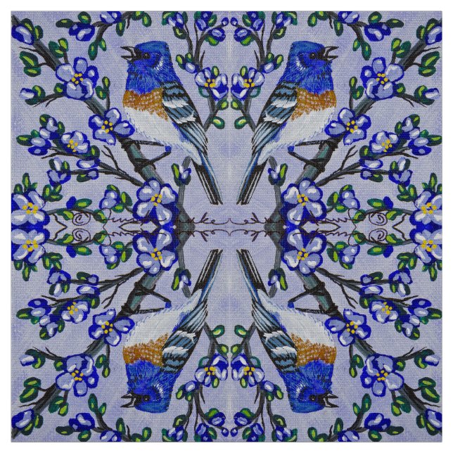 Tissu Bruant azuré (Échantillon)