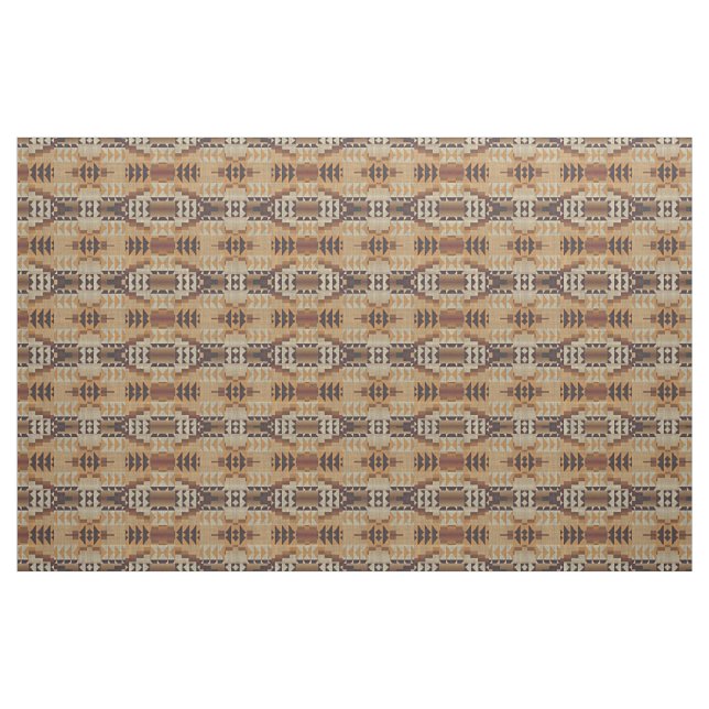 Tissu Brûlé Orange Beige Taupe foncé Brown aspect ethniq (Fat Quarter)