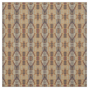 Tissu Brûlé Orange Beige Taupe foncé Brown aspect ethniq