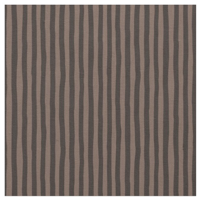 Tissu Brun café & Brun foncé rayures bancales (Fermer)