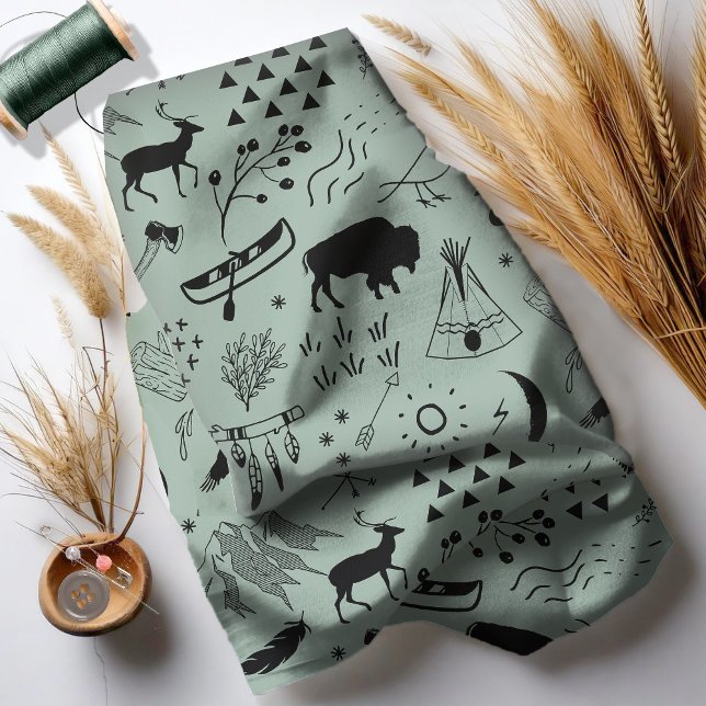 Tissu Buffalo Adventures Black avec n'importe quelle cou (Créateur téléchargé)