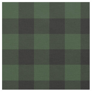 Tissu Buffalo Check Celtic Green and Black Carrés Plaid