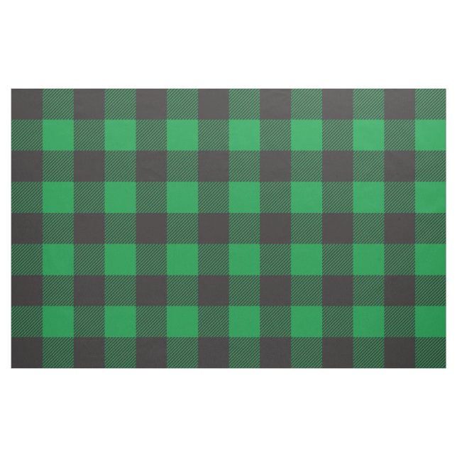 Tissu Buffalo plaid Check Motif Black Green (Fat Quarter)