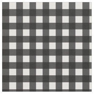 Tissu Buffle Noir Et Blanc En vichy Motif Plaid