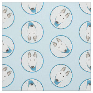Tissu Bull Terrier Peinture Blanc Anglais mignon Chien A