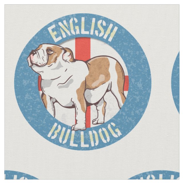 Tissu Bulldog anglais Saint George's Cross (Fermer)