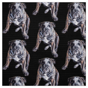 Tissu Bulldog Art Fabric Chien Art Motif Fabric
