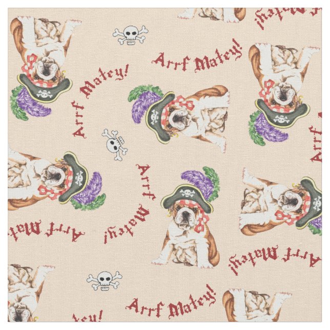 Tissu Bulldog Pirate Fabric (Fermer)