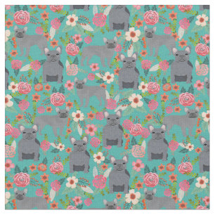 Tissu Bulldog vintage gris