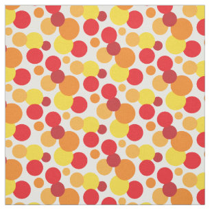 Tissu Bulles chaudes - Motif orange jaune et rouge