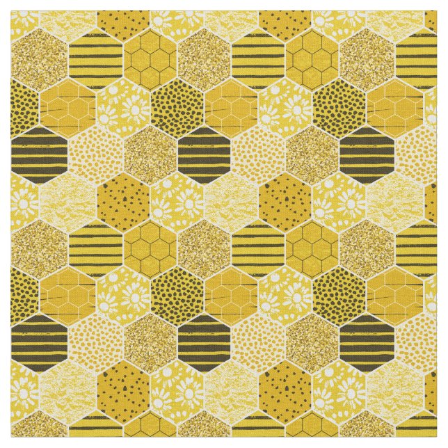 Tissu Bumble Bee Honey Motif (Fermer)