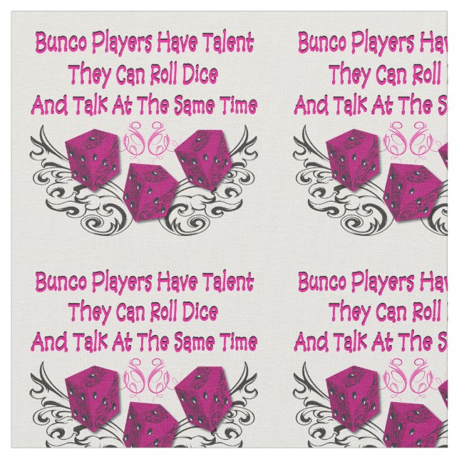 Tissu Bunco Fabric - Les Joueurs De Bunco Ont Du Talent (Fermer)