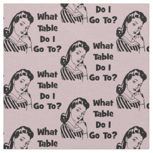 Tissu Bunco Funny Pink Rétro À Quelle Table Ai-Je Accès