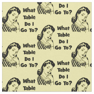 Tissu Bunco Funny Rétro À Quelle Table Est-Ce Que Je Pas