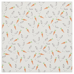 Tissu Bunnies et carottes