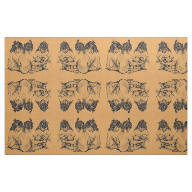 Tissu Bunnies Plage (Fat Quarter)