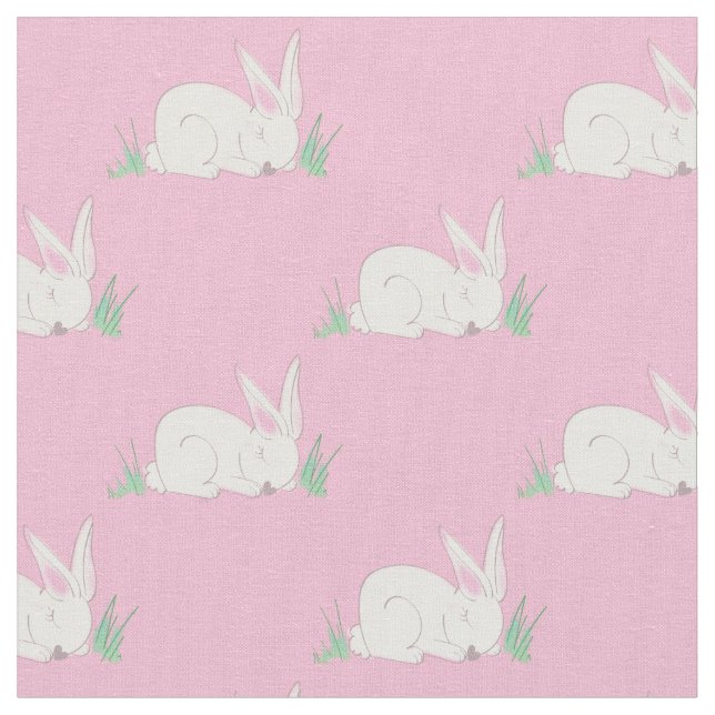 Tissu Bunny Rabbit Aquarelle Bébé Décor Chambre (Fermer)