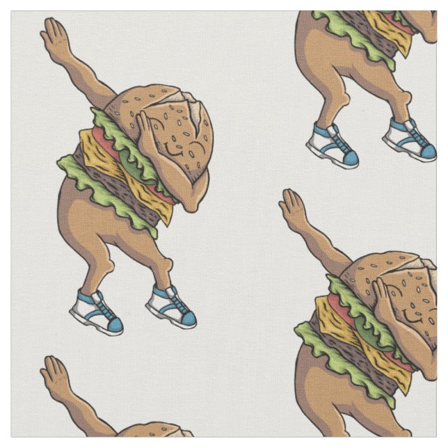 Tissu burger amusant (Fermer)