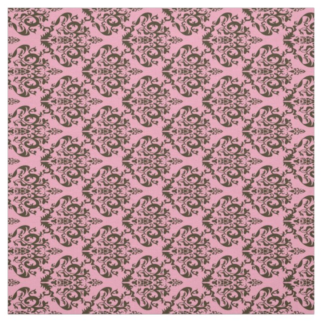 Tissu Burgundy Frosted Orchid Damask (Échantillon)