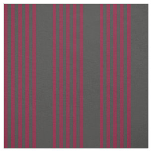 Tissu Burgundy rouge et charbon de bois cinq bandes moti