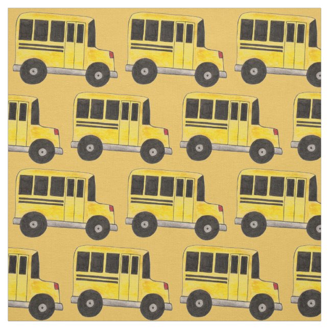 Tissu Bus scolaire Jaune Conducteur Bus Enseignant (Échantillon)