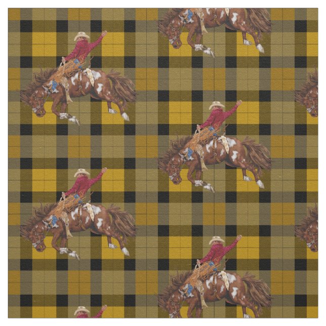 Tissu Buster de Bronco de Western Cowboy-Rodeo (Échantillon)