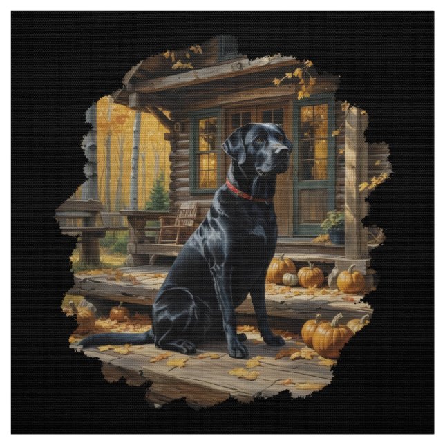 Tissu Cabine du journal de l'extracteur Black Labrador A (Échantillon)